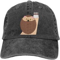 Unisex Hedgehog Funny Bowling Vintage Washed Twill Baseball Caps Adjustable Hats Funny Humor Irony Graphics Of Adult Gift Black