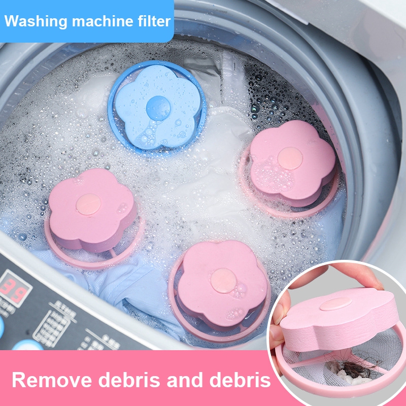 Home Floating Lint Hair Catcher Mesh Pouch Washing Machine Laundry Filter Bags 