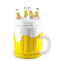 【CW】 Pool Air Mattress Bar Drink Cup Decorations Cold Drinks Inflatable Beer Cooler Mug