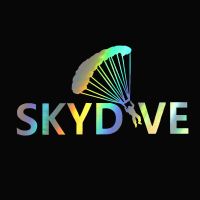 16.7×8.5CM SFunny kydiving Car Stickers Skydive Parachute Cool Vinyl Accessories Decals Black /Laser