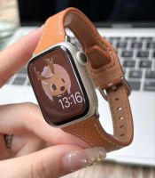 ☏ Genuine Leather Strap 49Ultra for Apple watch Belt 38mm 42mm 41mm 45mm SE8 7 6 5 Slim Loop for IWatch Band 40/44mm 4 3 2 1 Wrist