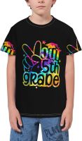 Peace Out 5th Grade Tie Dye Graduation Last Day of School T- Shirt Short Novelty for Boys and Girl