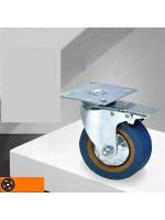 1 Pc 4 Inch Pvc Universal Wheel Flat Bottom Industrial Caster Cart Freezer Trolley Cross Border Manufacturer Supply