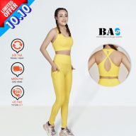 Set Đồ Nữ Tập Gym Yoga BAS - Sportswear Áo Thun 2 Lớp Co Dãn Kèm Quần thumbnail