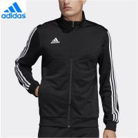 Adidas TIRO 19แจ็คเก็ตโพลีเอสเตอร์ DT5783เสื้อติดตามสีดำ/ ขาว (ขนาด Adidas เกาหลี)