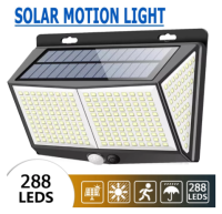 ไฟติดผนัง มี sensor จับหารคลื่นอนๆฟว ชนิด Solar cell ทรงสี่เหลี่ยม ขนาด LED: 288