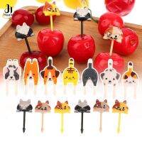 6/7Pcs Animal Fruit Fork Food Grade Plastic Mini Cartoon Kids Cake Fruit Toothpick Bento Lunch Bento Accessories Party Decor