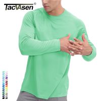 TACVASEN Sun Protection T-shirts Summer UPF 50 Mens Long Sleeve Quick Dry Athlectic Sports Hiking Performance T-shirts Tee Tops