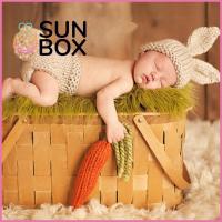 SUN BOX สาวๆ De BEBE หมวก Roupa ภาพถ่ายภาพถ่ายสำหรับถ่ายภาพ ชุดถักโครเชต์ เสื้อผ้าสำหรับเด็ก หมวกเด็กกระต่าย อุปกรณ์เสริมพร็อพ