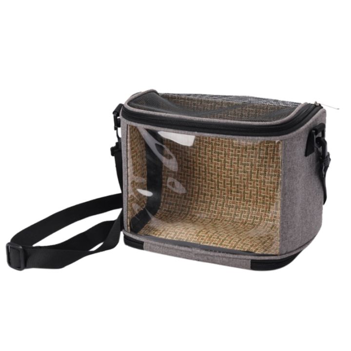 parrot-travel-cage-bird-carrier-น้ำหนักเบาสัตว์ขนาดเล็ก-pet-carrier-ตาข่ายระบายอากาศได้ดี-top-clear-view-window