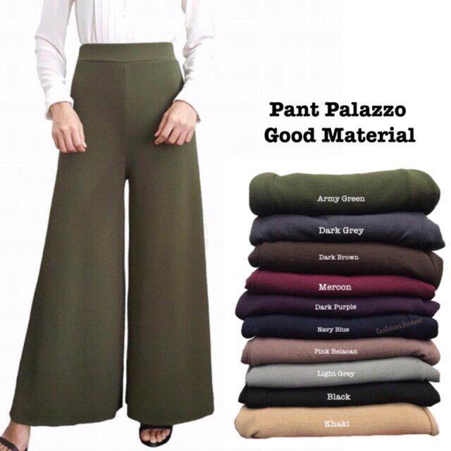 Palazzo Pants - Muslimah Compliance / Seluar Palazzo Tahan Kedut | Lazada