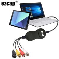 EZCAP159 USB Audio Video Capture Card AV S-video Video Recording Box To Laptop PC for Windows Win10 64bit Mac OS 10.14 or Later Adapters Cables