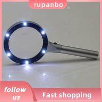 RUPANBO039392692ที่มีด้ามจับโลหะแว่นขยายเบาแว่นขยายอ่านขยาย20X แบบมืออาชีพแว่นขยายผู้สูงอายุ