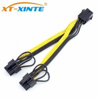 Xt-Xinte Pci-e 6pin ตัวเมียไปเป็น8pin62คู่ Y-สายตัวแยกสายไฟอะแดปเตอร์จ่ายไฟการ์ดวิดีโอกราฟิกส์ Ul สาย18awg 15ซม.