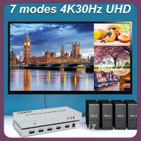 4K HDMI Multi-Viewer 4X1 HDMI Quad Screen Segmentation สวิตช์ไร้รอยต่อ1080P 2 3 4หลาย Channel Multiplexer วิดีโอ