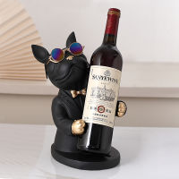 อุปกรณ์ตกแต่งบ้าน Figurine Miniature French Bulldog ประติมากรรมชั้นวางไวน์ตกแต่งตาราง Modern Living Room ตกแต่ง Statue
