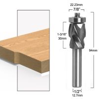 1/2－Shank Bearing Ultra-Perfomance Compression Flush Trim โซลิดคาร์ไบด์ CNC Router Bit End Mill Milling Cutters สําหรับเครื่องมือไม้