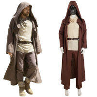 Obi-Wan Kenobi คอสเพลย์เครื่องแต่งกาย Space Wars ชุด Jedi Master Uniform ผู้ชาย Halloween Party บทบาทเล่นเสื้อผ้า