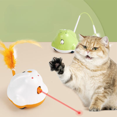 MI ไม้ล่อไฟฟ้าแมวมีขน Usb ชาร์จได้อินฟราเรดของเล่นอัตโนมัติสำหรับแมวในบ้าน
