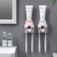 【CW】 Wall Mount Toothpaste Dispenser and Small Toothbrush Holder Squeezer for Shower
