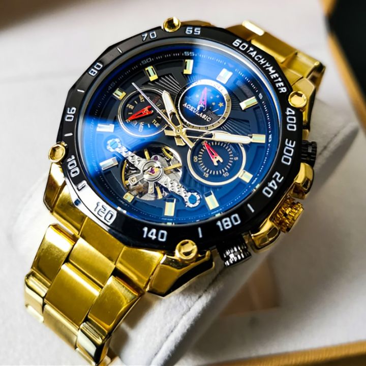 relogio-masculino-นาฬิกาผู้ชาย-นาฬิกาข้อมือกลไกเฟสอัตโนมัติดวงจันทร์ของผู้ชายนาฬิกาไขลานนาฬิกานาฬิกาข้อมือโครงกระดูกกีฬา
