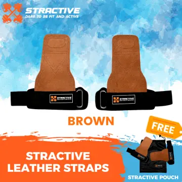 Stractive Leather Lifting Straps - Gym Gloves for Men and Women