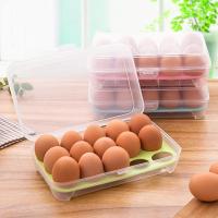 【CW】 Durable Storage Box Refrigerator 15 Eggs Holder Food Airtight Container Case
