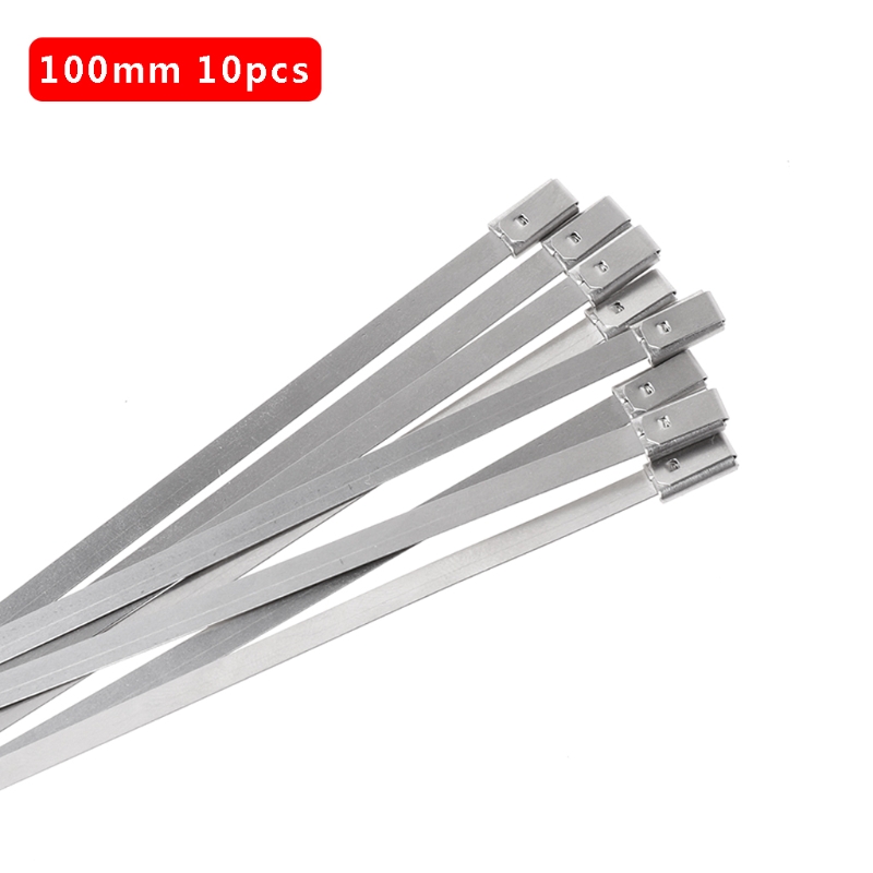 10pc Stainless Steel Metal Cable Ties Zip Ties 300mm x 7.9mm Fasteners 