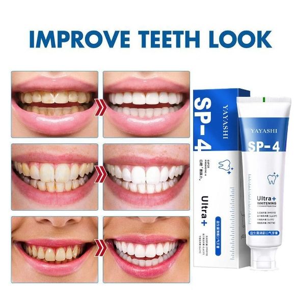ยาสีฟัน-1-แถม-1-sp-4-โปรไบโอติกไวท์เทนนิ่ง-ลมหายใจสดชื่นทำความสะอาดช่องปาก