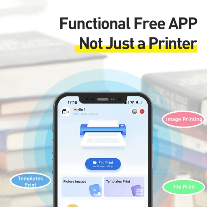 เครื่องพิมพ์กระดาษความร้อนแบบพกพาเครื่องพิมพ์ความร้อน-a4-203dpi-ฉลากที่รองรับบลูทูธได้บันทึกการพิมพ์ข้อความผิดคำถาม