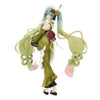 Judai โมเดลฟิกเกอร์ VOCALOID Hatsune Furyu Miku Matcha Parfait Exerced Creative Figure PVC ตุ๊กตาขยับแขนขาได้โมเดล Boneka Mainan