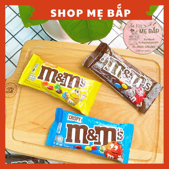 Kẹo socola m&m s mỹ 30gram - vị sữa, đậu phộng, crispy - shop mẹ bắp date - ảnh sản phẩm 1