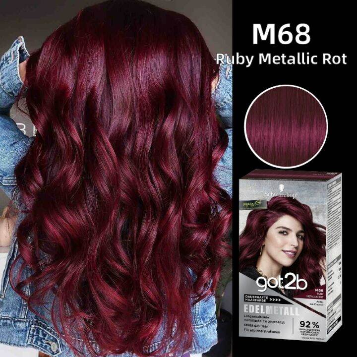 German Schwarzkopf got2b rose sauce berry red linen gray brown bleach