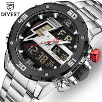 DIVEST Watch Men Top Brand Luxury Fashion Mens Watches Waterproof Quartz Dual Display Military Male Clock Relogio Masculino