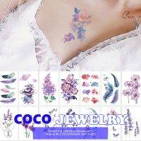 COCOJEWELRY สติกเกอร์รอยสักกันน้ำรูปสัตว์และพืชที่สวยงามใหม่ไม่สะท้อนแสง