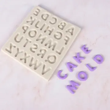 Letter Molds For Chocolate Fondant, Silicone Uppercase Lowercase
