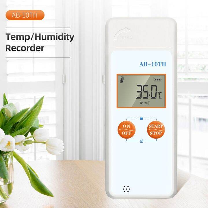 AB-10TH USB Temperature Humidity Data Logger RH Temp Recorder With ...