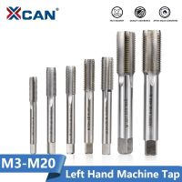 XCAN 1pc M2-M20 Left Hand Machine Thread Tap HSS Steel Machine Plug Tap Metal Screw Hole Tap Drill Metric Screw Thread Tap