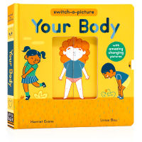 Your body switch-a-picture push-pull mechanism conversion picture operation book cardboard Game Book Childrens English Enlightenment parent-child early education cognitive toy book