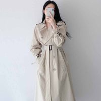 ZAWFL 2021 Autumn Long Trench Coat Women Double Breasted Slim Trench Coat Female Outwear Fashion Windbreaker