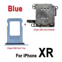 1ชุดสำหรับ Xr Singleamp; ช่องเสียบซิมการ์ดที่ใส่ถาดคู่พร้อมกับซิมการ์ดอะแดปเตอร์ขั้วต่อตัวอ่านชิ้นงอสำหรับเปลี่ยนส่วนที่6สี