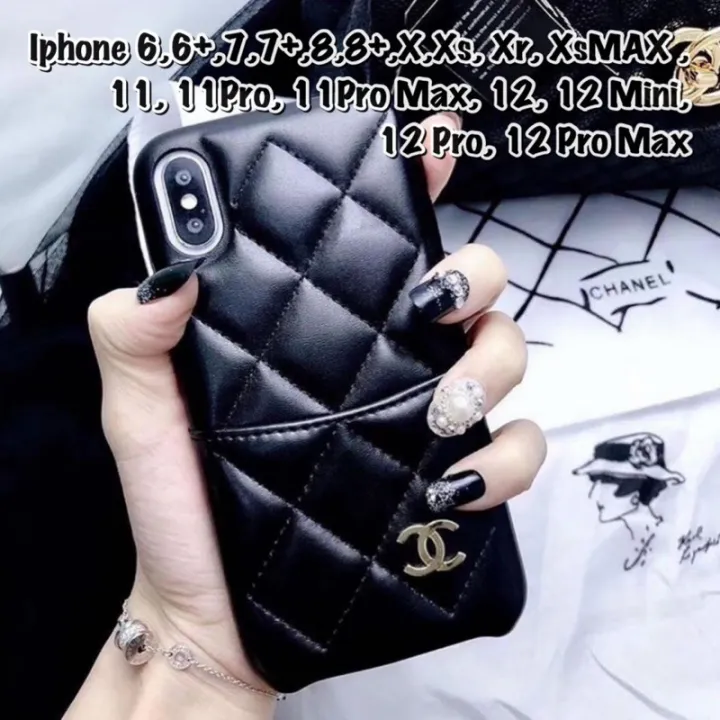 Chanel Wallet Card Leather Case Iphone 6 6 7 7 8 8 X Xs Xr Xsmax 11 Pro Max 12 12mini 12promax Lazada Indonesia