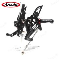 Arashi ที่วางเท้าแบบปรับได้สำหรับยามาฮ่ายามาฮ่า YZF R25 R3 2015 - 2022 CNC ที่รองเท้าที่วางเท้า YZF-R3 YZF-R25 2015 2016 2017 2018 2019 2021 2020