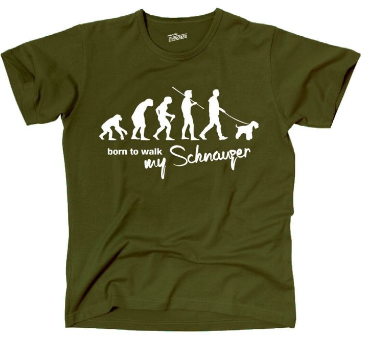 funny-tevo-t-shirt-hunde-evolution-schnauzer-born-to-walk-tee