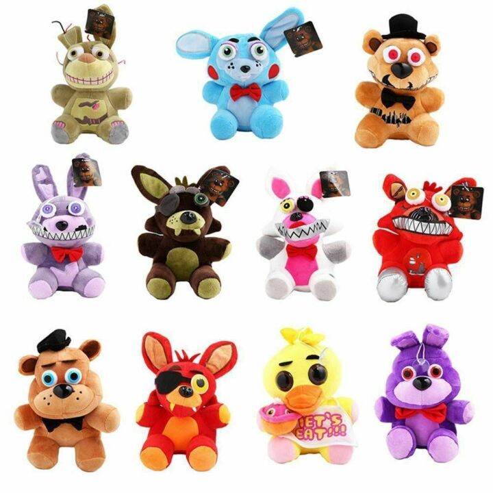 2022ใหม่20ซม-fnaf-ห้าคืนที่ของเล่นกำมะหยี่ของ-freddy-ตุ๊กตาหมีของขวัญน่ารักเจ้าเล่ห์