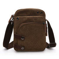 2020 Man Short Travel Canvas Shoulder Bag With Phone Pocket Vintage Small Crossbody Bags For Men To Hiking
