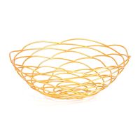 OOTDTY Creative Hammock Fruit Basket with Petals Woven Metal Hollow Fruit Plate Fruit Vegetable Basket Bowl Desktop Storage