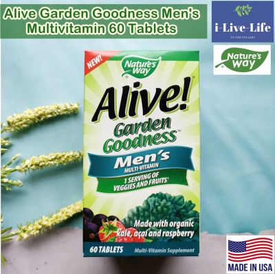 วิตามินรวมสำหรับผู้ชาย Alive Garden Goodness Mens Multivitamin 60 Tablets - Natures Way วิตามินและแร่ธาตุรวม 19 ชนิด