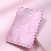 Cute Pink Letter PU Leather Passport Cases Women Travel Passport Protection Package Document Passport Holder ID Card Wallets Card Holders