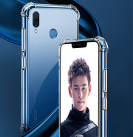 สำหรับ Huawei Honor Play Soft &amp; FLEXIBLE TPU เคสบางเฉียบกันกระแทก 4 มุมกันชนคริสตัลใสปกหลัง